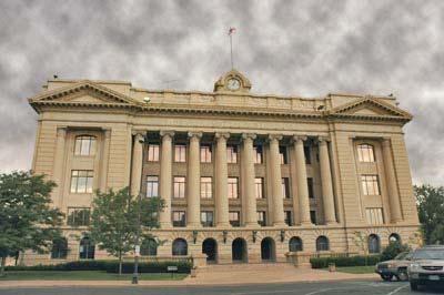 Weld County Courthouse History: Before the current Courthouse was on the property, there was another smaller one.
