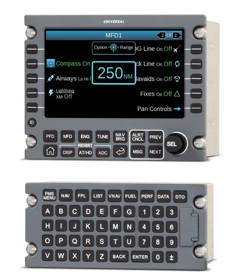 The ECDU eliminates the need for external panels that take up valuable cockpit space by integrating with the PFD/ MFD and standalone radios.