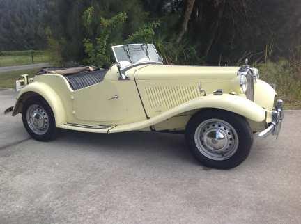 . Classified Ads For Sale -1953 MG TD, right hand drive.yellow with Black interior.