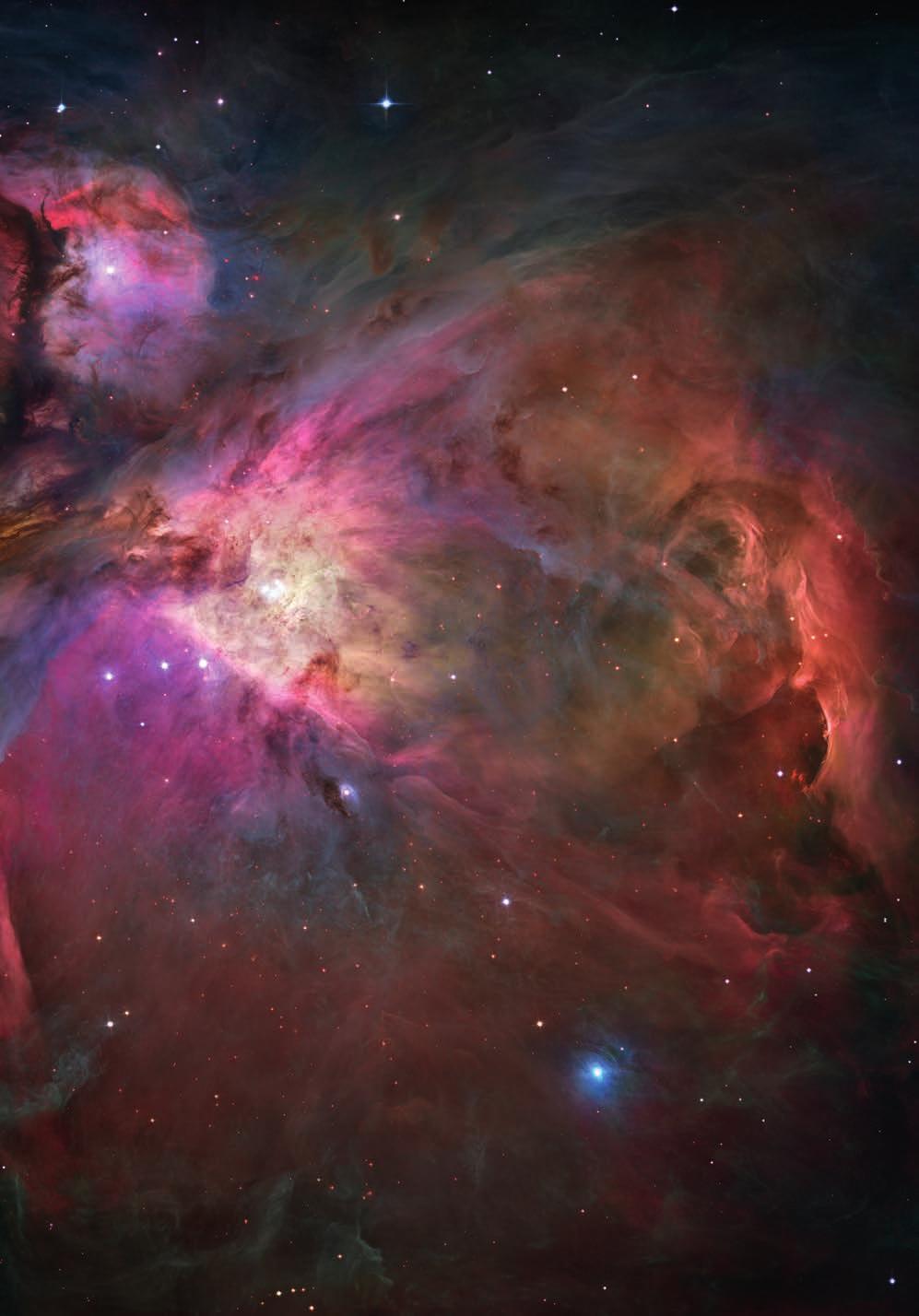 Rođenje zvezda: maglina Orion Na ovoj mozaičkoj slici optičkih emisija s magline Orion nalazi se približno tri hiljade zvezda,