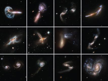 Sudari galaksija Kao što ste već pročitali, Lokalna grupa galaksija je galaktičko jato, unutar koga galaksije raznih vrsta kruže jedna oko druge usled uzajamnih sila privlačenja.