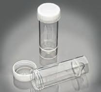 screw Conical Tubes Vials with screw Centrifuge cap, Freestanding, with white cap for Cell Tubes (PS), Leak-proof, screw