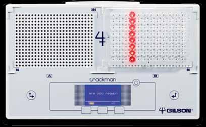 TRACKMAN Duo-plate pipetting tracker... only from! Get on track, keep on track, as you pipette flawlessly with the help of your new personal laboratory assistant.