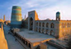 Khiva s Old Town is preserved within 2,200 metres of unbroken fortified city wall.