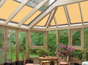 The conservatory awning D2 for triangular and trapezoid surfaces perfectly fits the conservatory awnings W6 and W8.