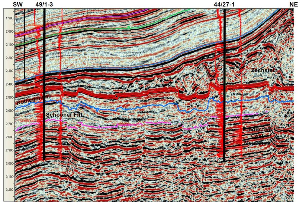 Licence P1671, block 44/26b Relinquishment Report Centrica Energy Upstream - 4 Prospectivity Analysis Page 4 Fig. 4.2 3D seismic line Remaining Prospectivity Centrica interpret no remaining prospectivity in the licence.