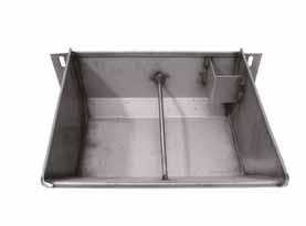 1.4. FARROWING-TROUGHS Stainless Steel troughs can be supplied for wall mounting or installation to a galvanised frame.