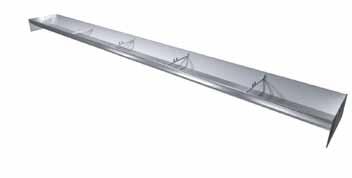 The troughs can be supplied in different versions for finishers and