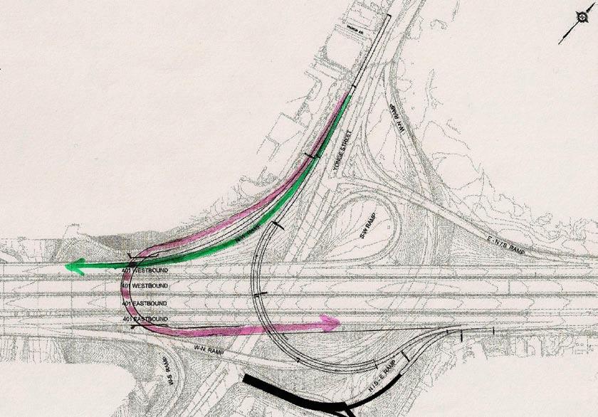 SOUTHBOUND YONGE STREET TO EASTBOUND HIGHWAY 401 F L Y -UNDER Proposal to Eliminate Traffic Gridlock in South North York Centre Area With Southbound Yonge Street to Eastbound Highway 401