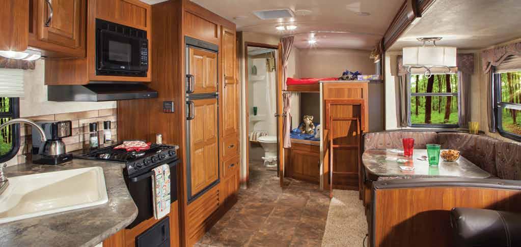 COUGAR X-LITE TRAVEL TRAILERS AND FIFTH WHEELS TRAVEL TRAILERS 28RBS SHOWN IN PLATINUM DECOR 12 The Cougar