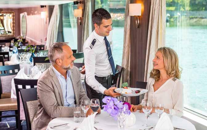 This Silver class charter features English-only onboard commentary with inclusive shore excursions balanced with choice to simply relax onboard, get a spa treatment or add sightseeing with optional