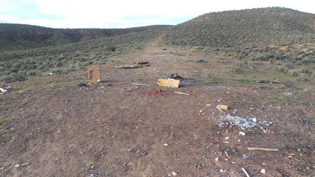 Illegal dumping and shooting debris