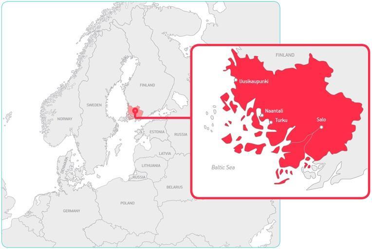 Picture 1: Southwest Finland Region (Regional Council of Southwest Finland) The maritime industry is heavily concentrated in Southwest and South of Finland.