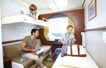 Prices and cabins upgrade Larger inside cabin 4 berth cabin - 2 lower and 2 upper fold away berths Based on 4 people sharing 135 93 Based on 3 people sharing 155 115 Based on 2 people sharing 209 n/a