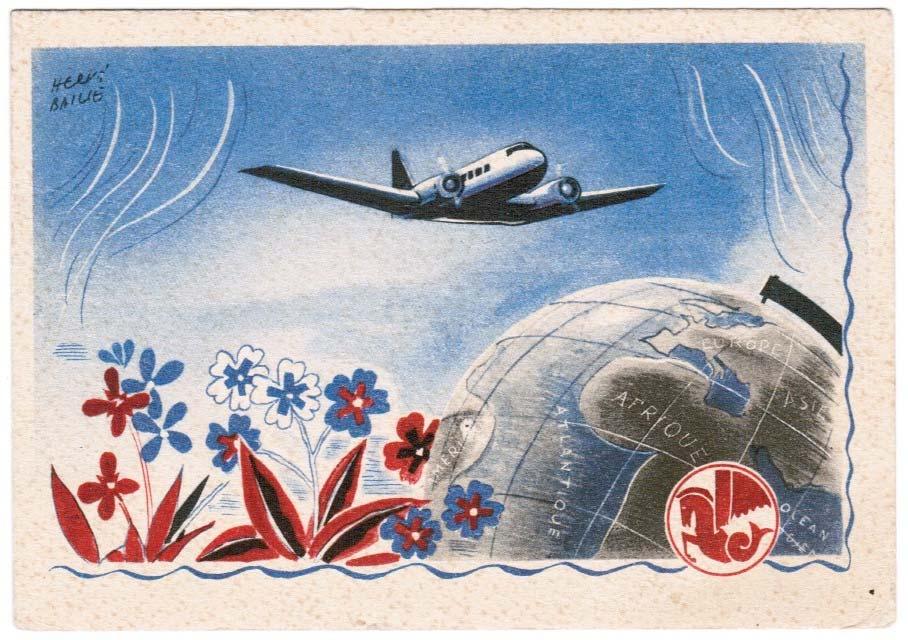 New Year s Card 1940 In 1940, a break with tradition occurred. Instead of a single postcard design, Air France prepared two different designs for the holiday season.