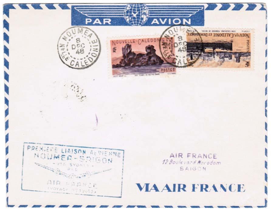 mailings. Here the cachet was applied with blue ink for a regular letter.