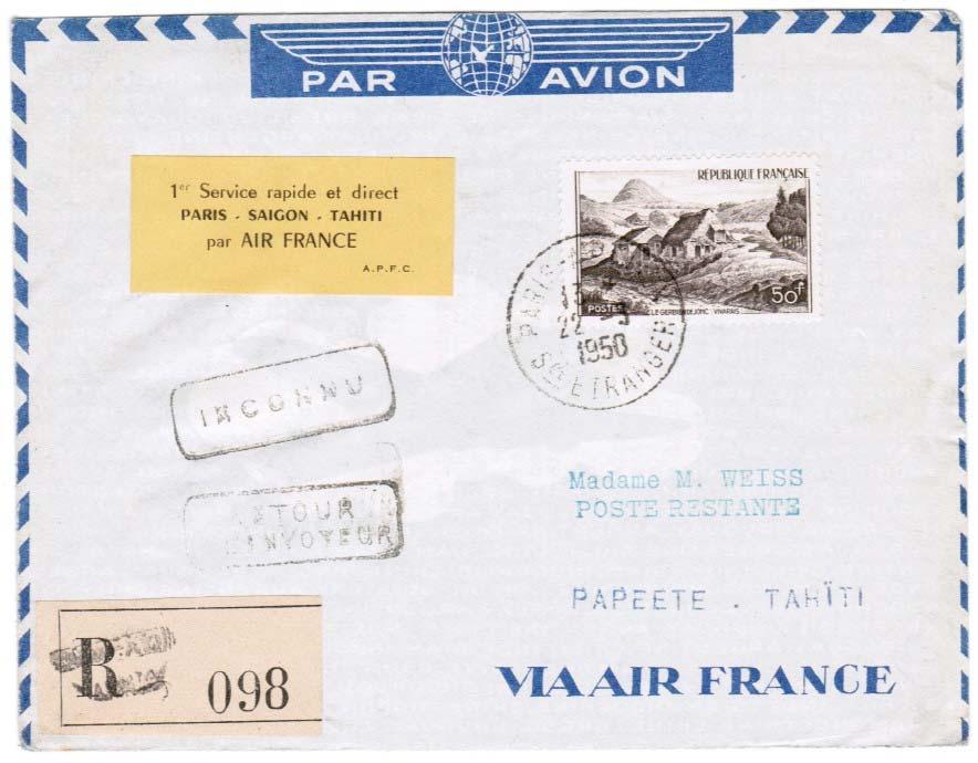 first flight covers from France.