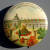 Estimate: 5-0 8 Lot # 220 - Multicolor celluloid pinback button of the "Festival Hall and Cascades." "Louisiana Purchase Exposition, St Louis, 1904". Size: 1 1/4 inch diameter.