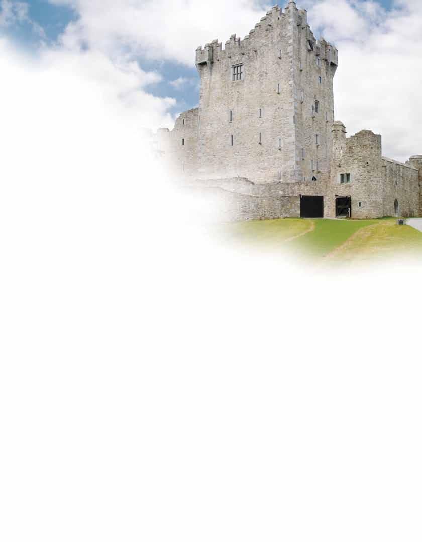 Full Irish Breakfast (B) daily except morning of arrival Five dinners (D) including a farewell dinner at 15th century Cabra Castle Group roundtrip airport transfers Tips for baggage handling, taxes