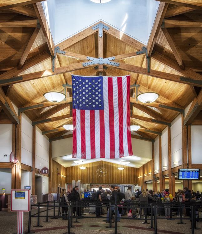 AIRPORT IMPROVEMENTS As the primary gateway to our community, the Eagle County Regional Airport strives to provide first class facilities and all the amenities that are valued and expected by both