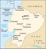 Ecuador Western South America 283,56 Tropical 6,267 Petroleum, fish, timber, hydro power 13,183,978 Amerindian 65%, Spanich 25%, Other 1% Roman Catholic 95%
