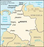 Colombia Northern South America, Bordering the 1,138,91 Caribbean sea Tropical along coast and eastern plains cooler in highlands 5,775