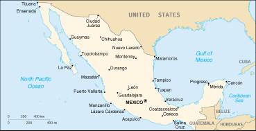 Mexico Central America 1, 972, 55 Varies from tropical to desert.