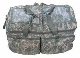 Capacity: 4200 cubic inches Standard Large Load-Out Bag LBT-0158A* Durable and compressible for tight loading Two document windows on top of bag and one on