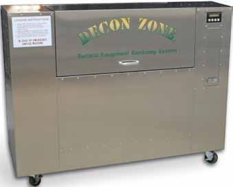 DECON ZONE The Most Effective Technology to Disinfect Equipment Sanitizes multiple HIGH