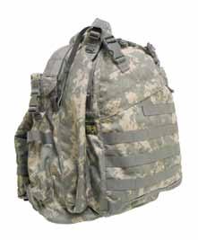 Backpacks The Communicator Ruck LBT-2651B Heavy duty reinforced carry handle Modular web attachment points on front and side panels Two zippered front pockets Six adjustable side release closures for