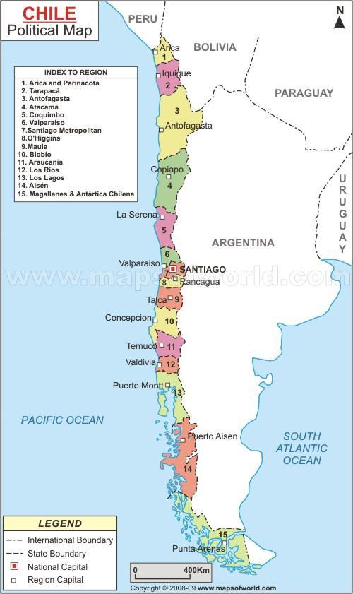 A Brief Description of Chile Area = 292,183 square miles Population = 17.0 million GDP (PPP) = $14,529 (43 rd ) Capital: Santiago (about 5.