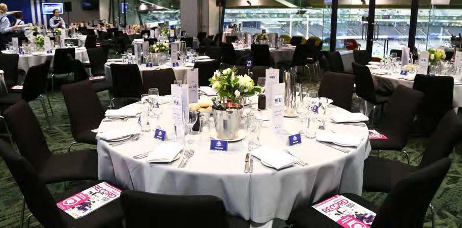 CHAIRMAN'S CLUB Enjoy guest speakers, fine dining and live entertainment at North Melbourne s