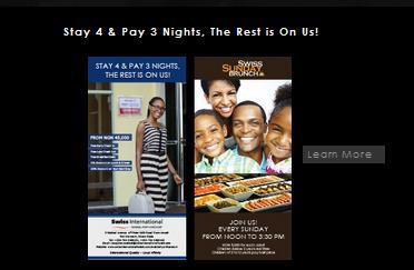 3.4.6. Promotions Page: The Promotions' page displays all relevant promotions/ offers and flyers available at the hotel.