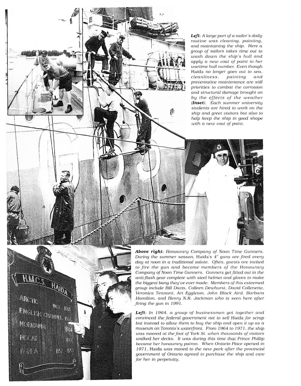 Canadian Military History, Vol. 5 [1996], Iss. 1, Art. 12 Left: A large part qfa sailor s daily routine was cleaning. pain Ling. and maintaining the ship.