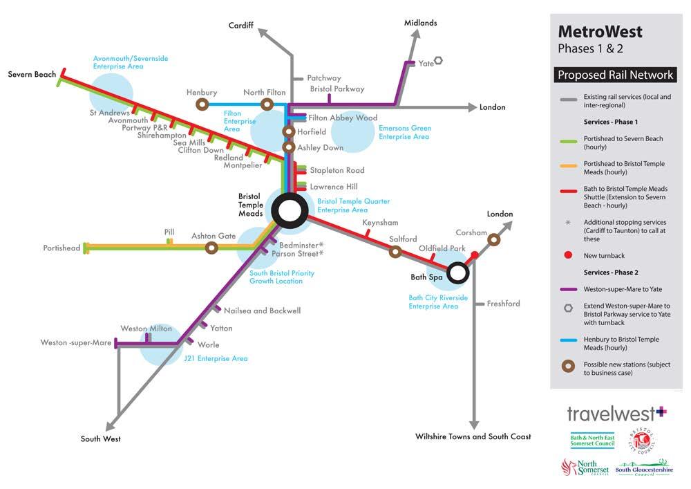 4. MetroWest (previously known as the Greater Bristol Metro) 4.