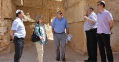 Ron Meier (left). He also toured the International School for Holocaust Studies and the Names Collection Center.