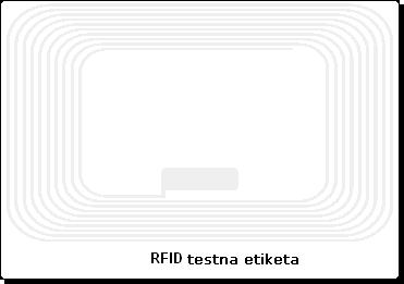 RFID Tag antena - ozadje 7. Sedaj lahko nadaljujete z oblikovanjem etikete, kot je opisano v predhodnem poglavju.