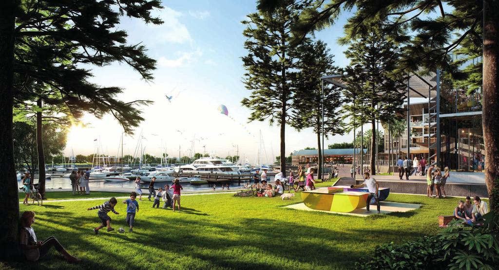Harbourside parks, waterfront boardwalks and promenades, an adventure playground, foreshore kids