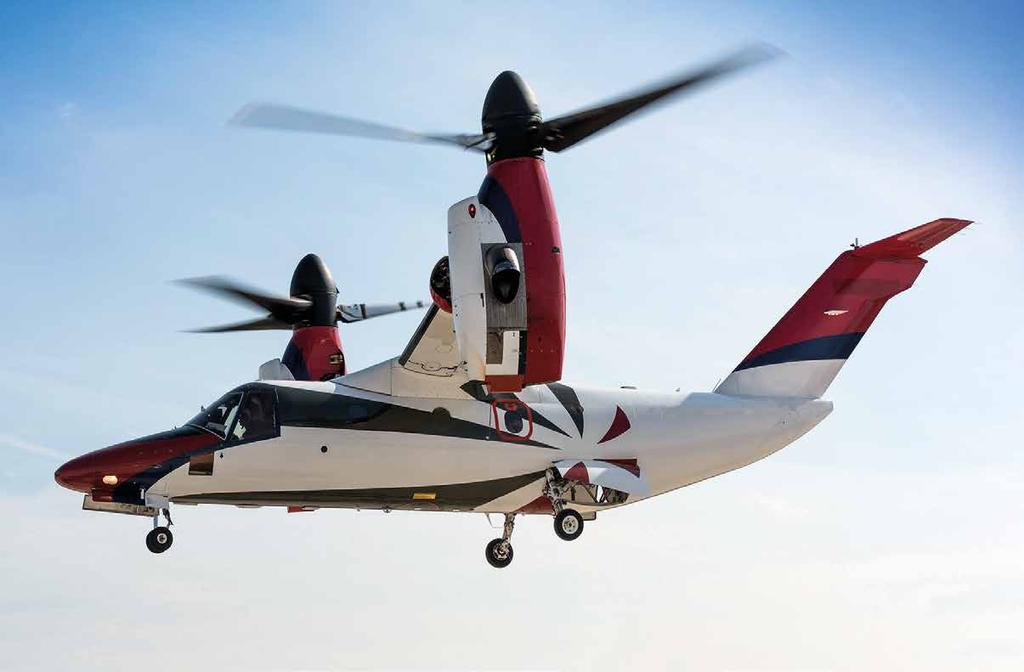 THE TILTROTOR ADVANTAGE OUTSTANDING STANDARD FEATURES Walking up to the top of your office building, skipping airport queues and chaotic metropolitan traffic, flying swiftly above the clouds, in just