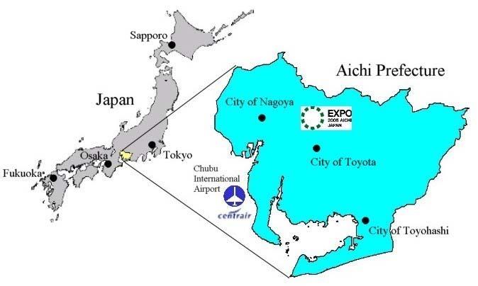 2 Aichi Prefecture Aichi Prefecture is located in the center of the Japanese archipelago. It extends 94km from north to south and 106km from east to west. It accounts for about 1.