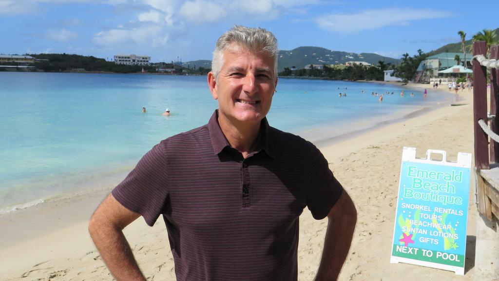Visitors Slowly Returning To Virgin Islands After Hurricanes' Destruction : NPR Joel Kling manages the 90-room Emerald Beach Resort on St. Thomas.