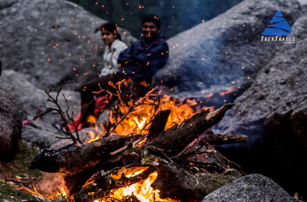 BONFIRE FEATURES For Chandernahan Lakes Trek, we light bonfire on the days when we are below tree line and if weather is fine For bonfire, we do not cut trees.