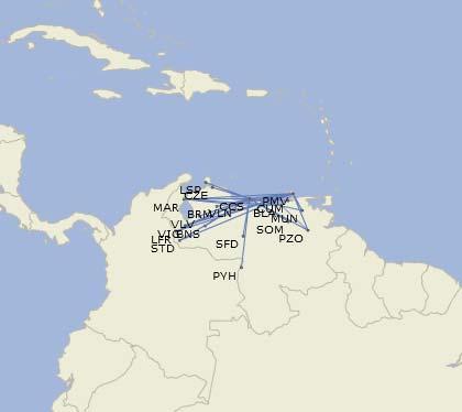 share Map of Venezuela s domestic connectivity PANAMA COLOMBIA VENEZUELA ECUADOR PERU BRASIL GUYANA