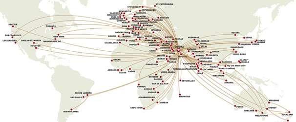 The UAE as a hub and commercial centre in MENA Direct flights to 80 countries and 150