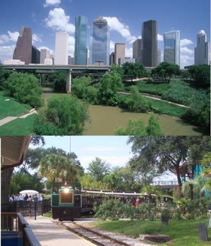 Houston Fastest growing large city in country Busy port, industrial area Dominated