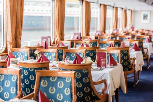 All cabins on the Rhine deck have large tiltable panoramic windows.