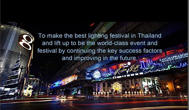 Thailand Kingdom of Light 2015 @ Ratchaprasong To make the best lighting festival in Thailand and lift up