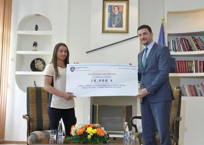 NEWSLETTER MAY/JUN 2014 State rewards of 20 thousand for Majlinda and 10 thousand for Kuka were allocated Continued from Front Page In the ceremony organised in MCYS, Minister Memli Krasniqi pursuant