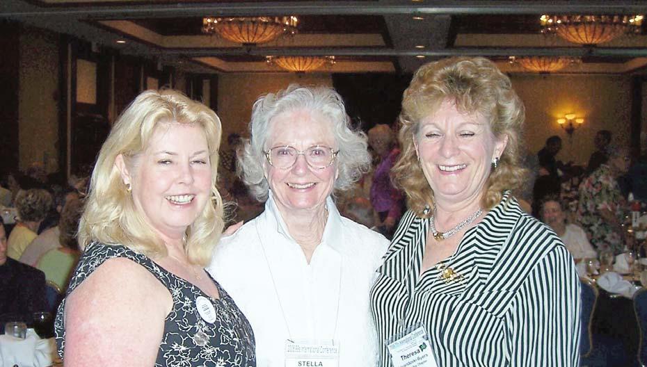 Monterey Bay 99s established August 14, 1965 Alice Talnack, past chapter chair, Stella Leis, and Theresa Levandoski-Byers at the 99s International Co