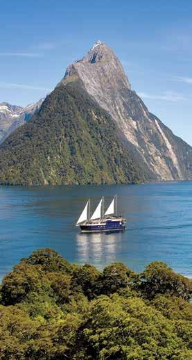 Milford Sound Cruise South Island Touring Rotorua Thermal Springs experience a scenic flight (optional, weather permitting) over the spectacular glaciers.
